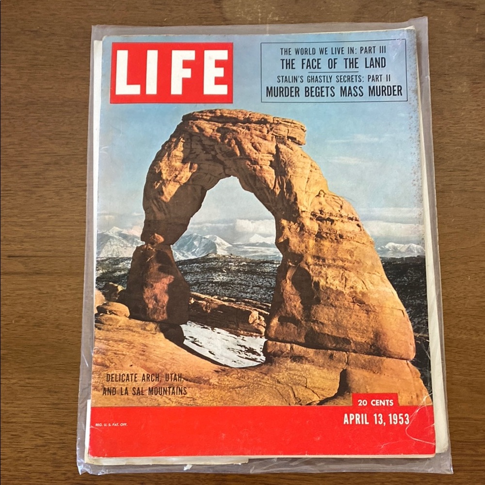 LIFE Magazine April 13, 1953 - The Arches, Utah Cover - Collectible